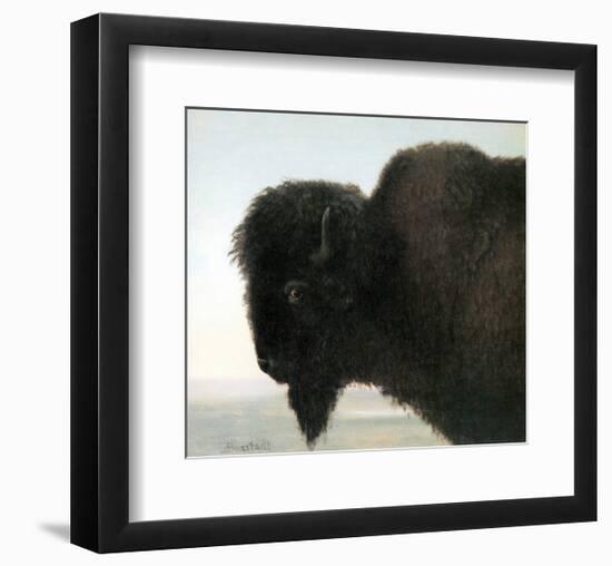 Bison Head-Albert Bierstadt-Framed Premium Giclee Print