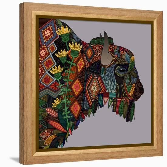 Bison Heather-Sharon Turner-Framed Stretched Canvas