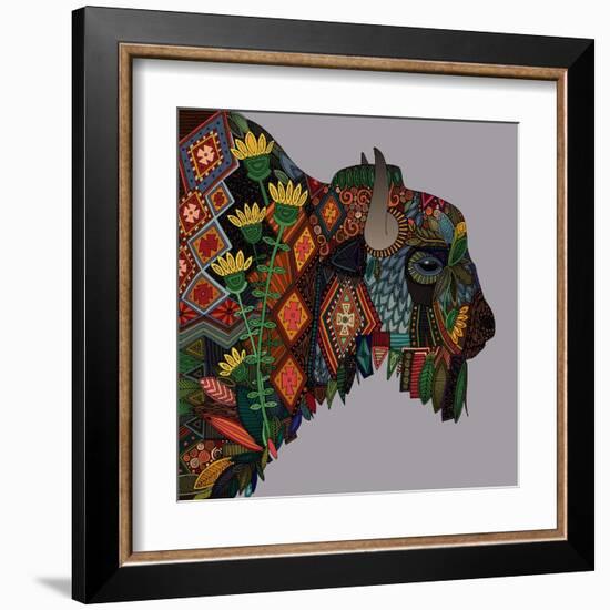 Bison Heather-Sharon Turner-Framed Art Print