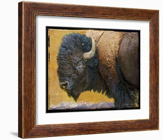 Bison II-Chris Vest-Framed Art Print