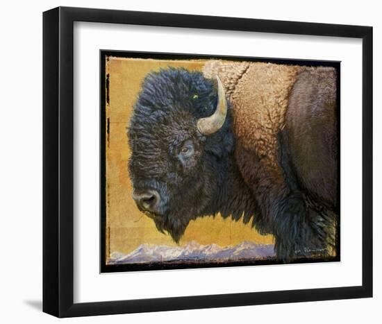 Bison II-Chris Vest-Framed Art Print