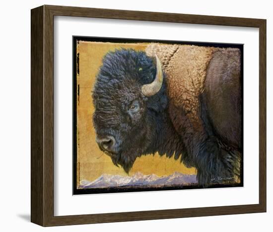 Bison II-Chris Vest-Framed Art Print