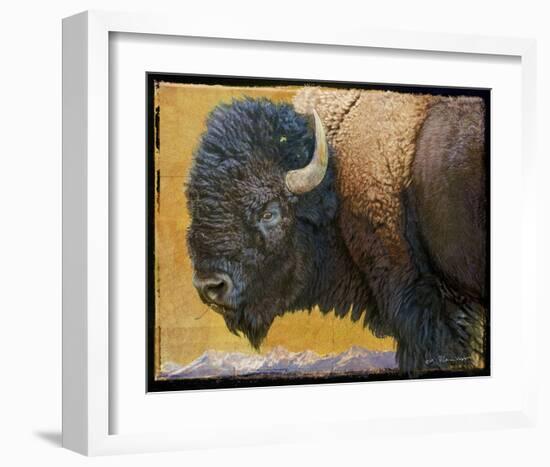 Bison II-Chris Vest-Framed Art Print