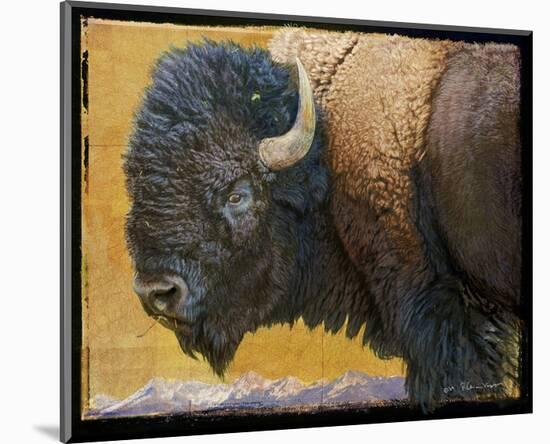 Bison II-Chris Vest-Mounted Art Print