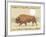 Bison in a Decorative Illustration-Artistan-Framed Art Print