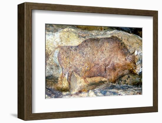 Bison in Font De Gaume, c.25,000 B.C.-Prehistoric-Framed Photographic Print