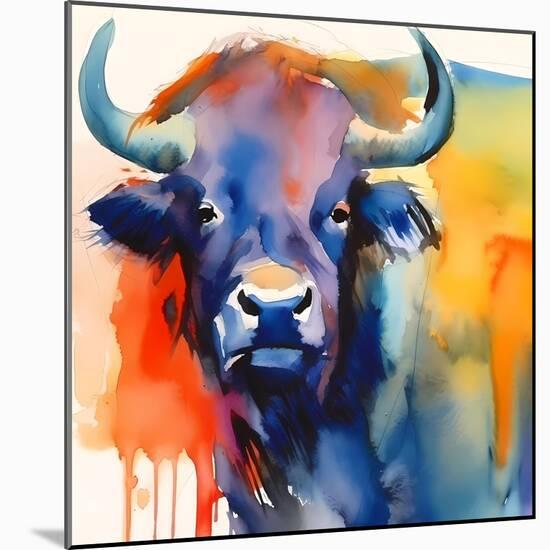 Bison l-Walker Noble-Mounted Art Print