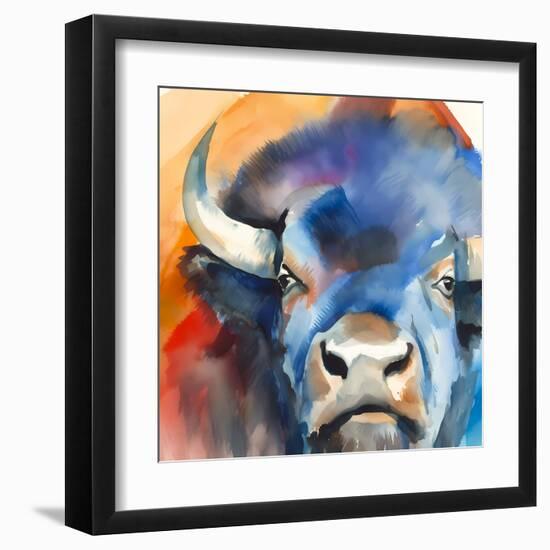 Bison ll-Walker Noble-Framed Art Print