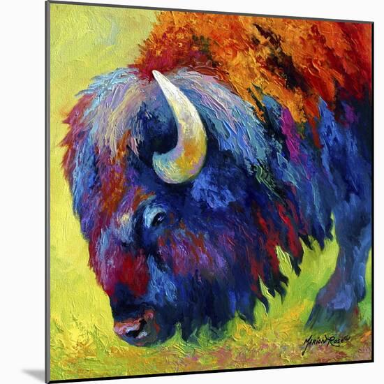 Bison Portrait II-Marion Rose-Mounted Giclee Print