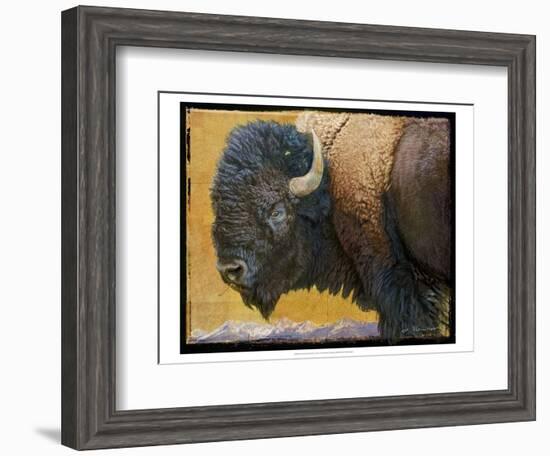 Bison Portrait III-Chris Vest-Framed Art Print