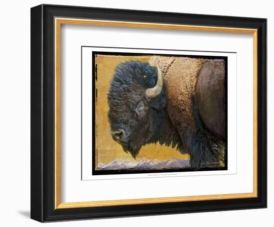 Bison Portrait III-Chris Vest-Framed Art Print