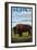 Bison Scene, Alaska-Lantern Press-Framed Art Print