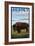 Bison Scene, Alaska-Lantern Press-Framed Art Print