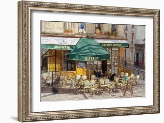 Bistro and Brasserie Le Reveil Bastille-Cora Niele-Framed Giclee Print