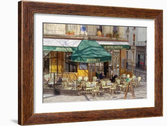 Bistro and Brasserie Le Reveil Bastille-Cora Niele-Framed Giclee Print