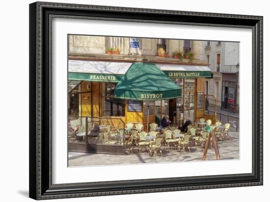 Bistro and Brasserie Le Reveil Bastille-Cora Niele-Framed Giclee Print