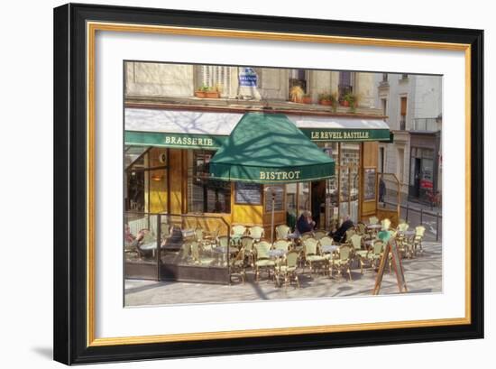 Bistro and Brasserie Le Reveil Bastille-Cora Niele-Framed Giclee Print