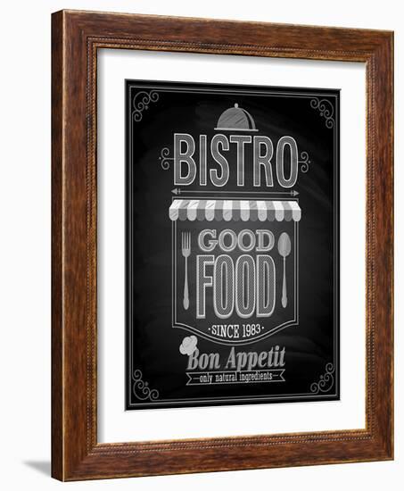 Bistro Poster Chalkboard-avean-Framed Art Print