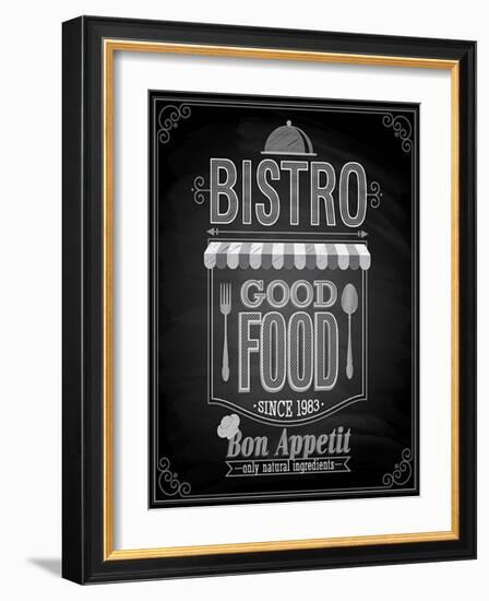 Bistro Poster Chalkboard-avean-Framed Art Print