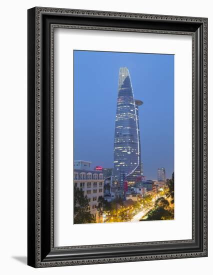 Bitexco Financial Tower at Dusk, Ho Chi Minh City, Vietnam, Indochina, Southeast Asia, Asia-Ian Trower-Framed Photographic Print