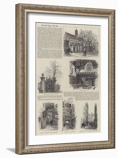 Bits of Old London, Gray's Inn-Alfred Robert Quinton-Framed Giclee Print