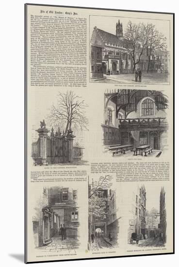 Bits of Old London, Gray's Inn-Alfred Robert Quinton-Mounted Giclee Print