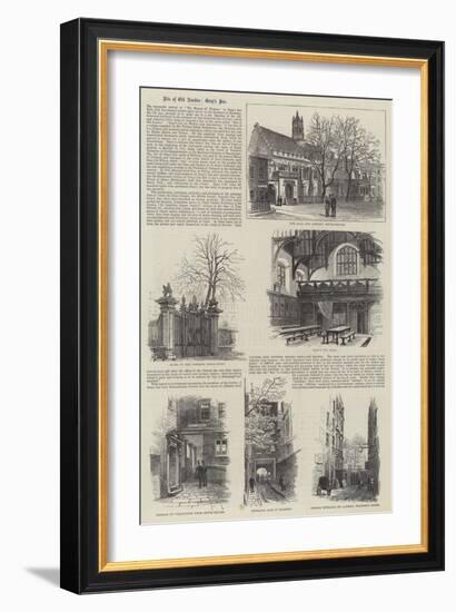 Bits of Old London, Gray's Inn-Alfred Robert Quinton-Framed Giclee Print