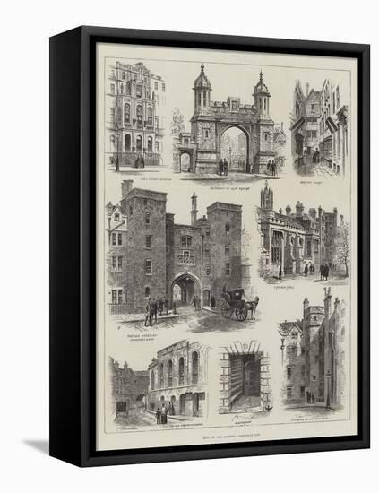 Bits of Old London, Lincoln's Inn-Alfred Robert Quinton-Framed Premier Image Canvas