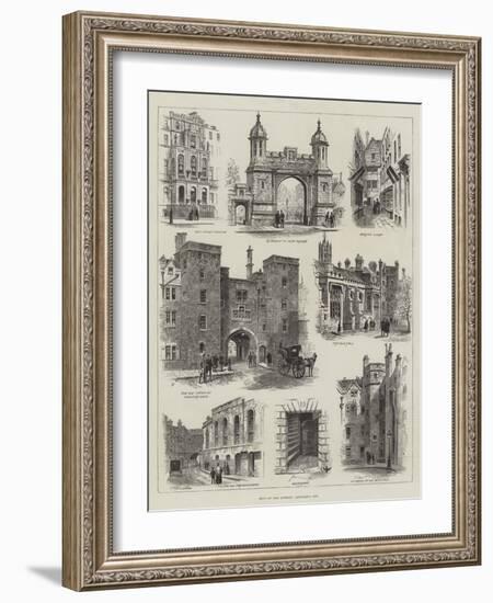 Bits of Old London, Lincoln's Inn-Alfred Robert Quinton-Framed Giclee Print
