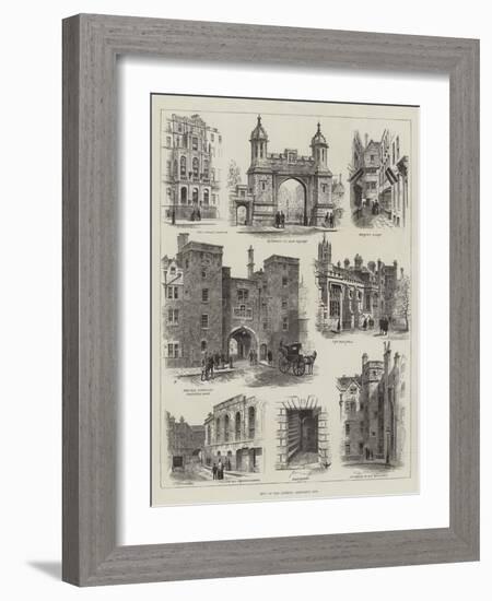 Bits of Old London, Lincoln's Inn-Alfred Robert Quinton-Framed Giclee Print