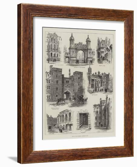 Bits of Old London, Lincoln's Inn-Alfred Robert Quinton-Framed Giclee Print