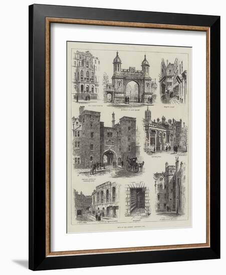 Bits of Old London, Lincoln's Inn-Alfred Robert Quinton-Framed Giclee Print