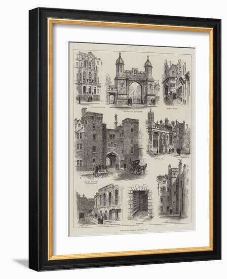 Bits of Old London, Lincoln's Inn-Alfred Robert Quinton-Framed Giclee Print