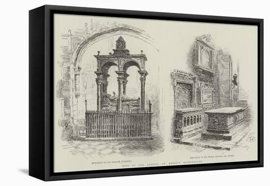 Bits of Old London, St Helen's, Bishopsgate-Alfred Robert Quinton-Framed Premier Image Canvas