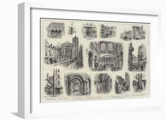 Bits of Old London, the Old Priory Church and Precincts of St Bartholomew, West Smithfield-Alfred Robert Quinton-Framed Giclee Print