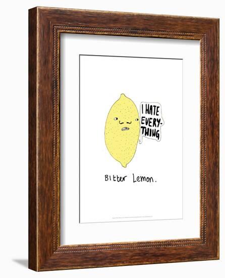 Bitter Lemon - Tom Cronin Doodles Cartoon Print-Tom Cronin-Framed Giclee Print