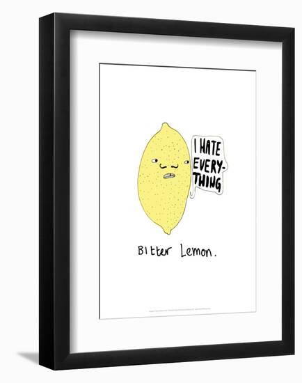 Bitter Lemon - Tom Cronin Doodles Cartoon Print-Tom Cronin-Framed Giclee Print