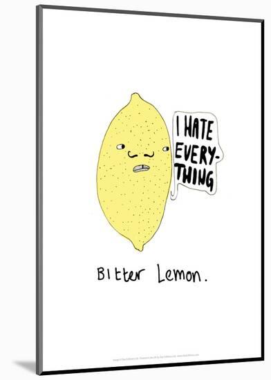 Bitter Lemon - Tom Cronin Doodles Cartoon Print-Tom Cronin-Mounted Giclee Print