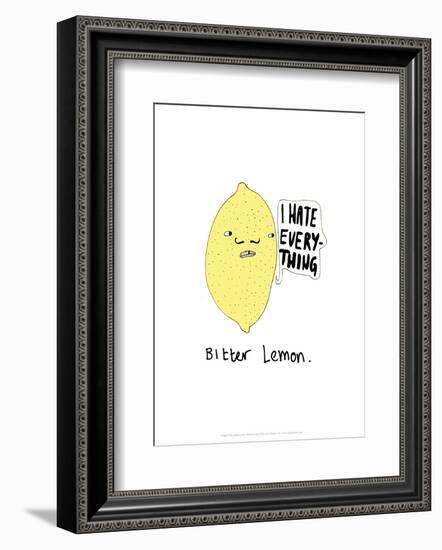 Bitter Lemon - Tom Cronin Doodles Cartoon Print-Tom Cronin-Framed Giclee Print