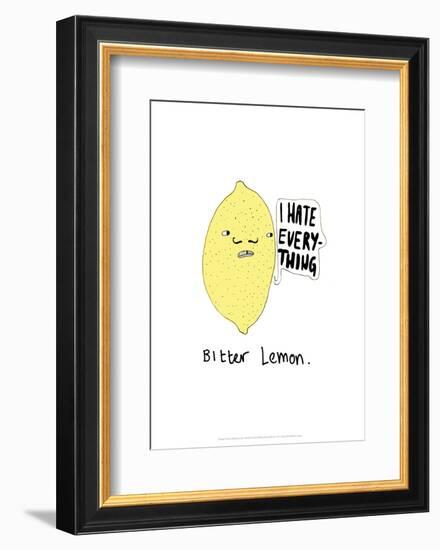 Bitter Lemon - Tom Cronin Doodles Cartoon Print-Tom Cronin-Framed Giclee Print