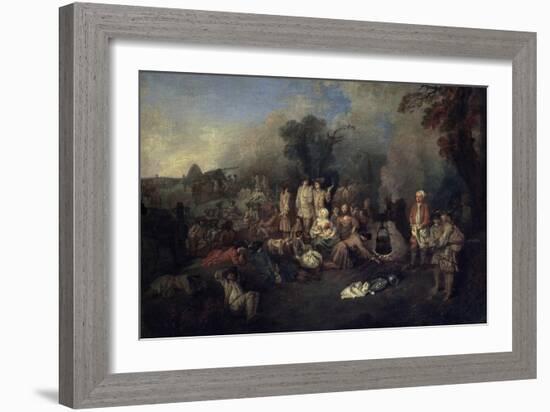 Bivouac, C1710-Jean-Antoine Watteau-Framed Giclee Print