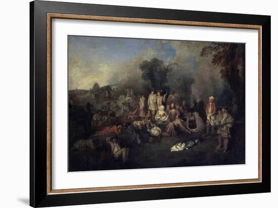 Bivouac, C1710-Jean-Antoine Watteau-Framed Giclee Print