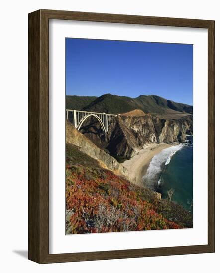 Bixby Bridge, Big Sur, California, USA-Steve Vidler-Framed Photographic Print