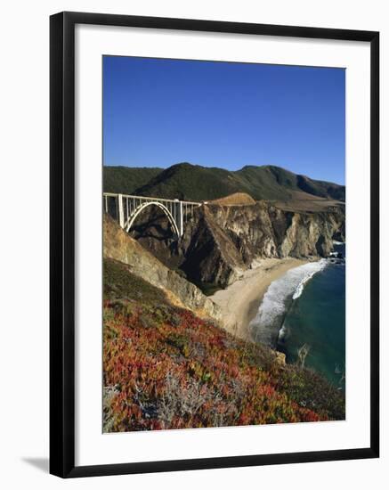 Bixby Bridge, Big Sur, California, USA-Steve Vidler-Framed Photographic Print