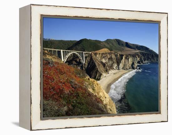 Bixby Bridge, Big Sur, California, USA-Steve Vidler-Framed Premier Image Canvas