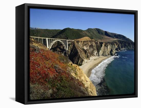 Bixby Bridge, Big Sur, California, USA-Steve Vidler-Framed Premier Image Canvas