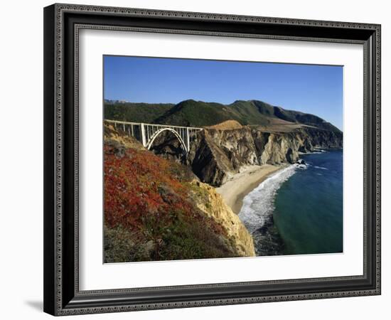 Bixby Bridge, Big Sur, California, USA-Steve Vidler-Framed Photographic Print