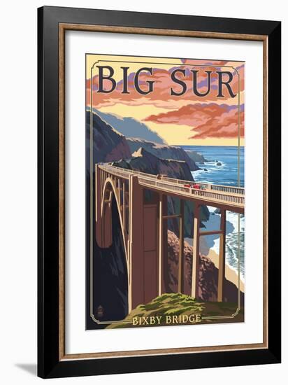 Bixby Bridge - California Coast-Lantern Press-Framed Art Print