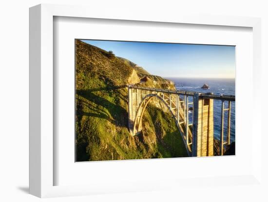 Bixby Creek Bridge, Big Sur California-George Oze-Framed Photographic Print