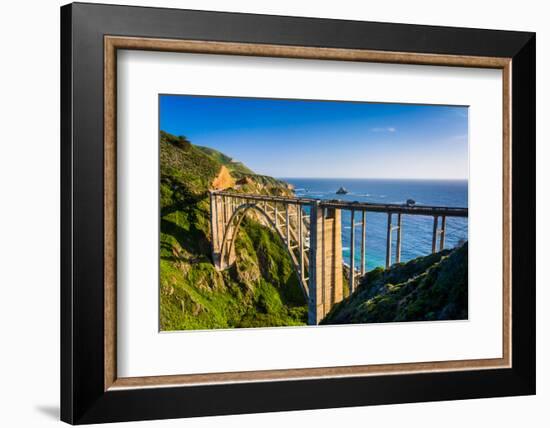 Bixby Creek Bridge, in Big Sur, California.-Jon Bilous-Framed Photographic Print